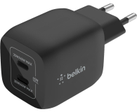BELKIN podwójna ścienna 45W USB-C GAN z PPS czarna WCH011vfBK - 1121654 - zdjęcie 2